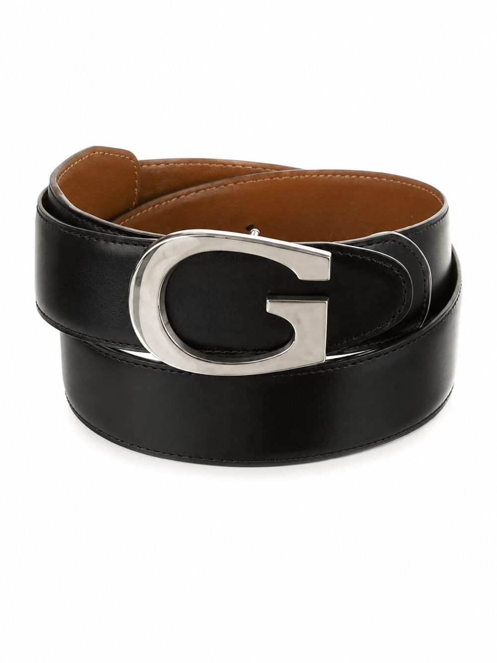 Gucci Reversible G Buckle Leather Belt Black Brown 70/28